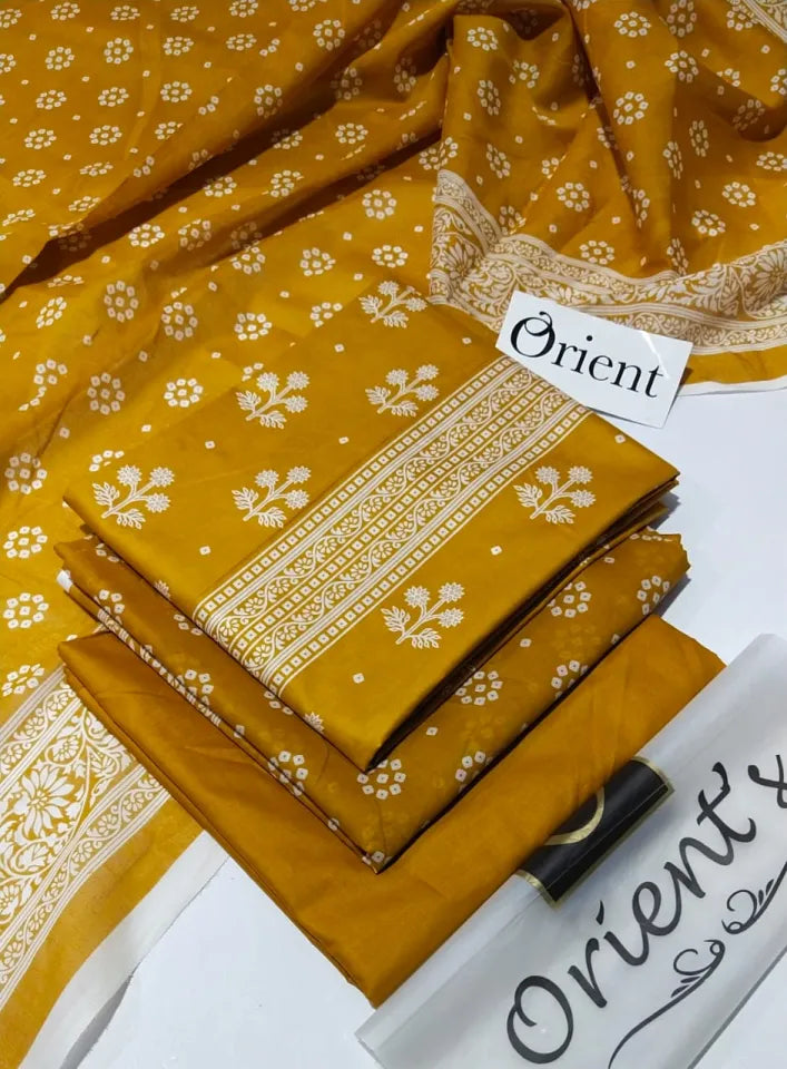 Orient Lawn 3piece suit | Woman Branded clothes 3piece | Orient 3piece suit | Branded clothes 3piece | 3piece suit for women