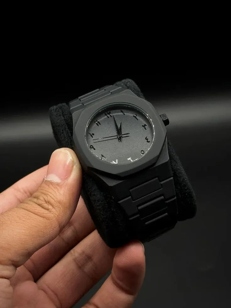 Black Arabic Aura Watch For Men Stylish Aura Watch 100% Original Watch