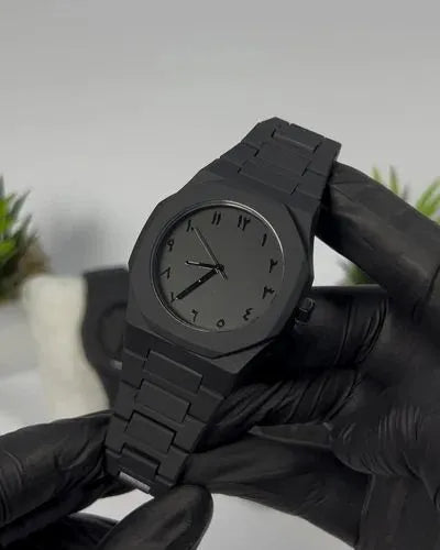 Black Arabic Aura Watch For Men Stylish Aura Watch 100% Original Watch